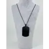 Plaka Tasarım Büyük Boy  Çelik Erkek Kolye - Ekl0122