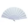 Plastik Düz Kumaş Yelpaze 12li Beyaz