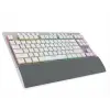 Rampage BERU Beyaz 2.4G + BT Wireless RED SWITCH Mekanik Gaming Oyuncu Klavye Slim  RGB (KDO)
