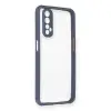 Realme 7 Kılıf Miami Şeffaf Silikon - Gri