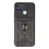 Realme C25y Kılıf Pars Lens Yüzüklü Silikon - Siyah