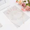 Rose Gold Renk Bekarlığa Veda Kristal Taş Bride Tacı İthal 16x10 Cm
