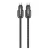 S-link Armor Boyun Askılı AC-01 60W 1.2m Type-C to Type-C  Örgülü Metal Başlıklı Siyah Şarj Kablosu