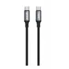 S-link Armor CC-01 60W 1.2m Type-C to Type-C PD Örgülü Metal Başlıklı Siyah Hızlı Şarj Kablosu