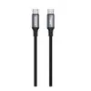 S-link Armor CC-01 60W 1.2m Type-C to Type-C PD Örgülü Metal Başlıklı Siyah Hızlı Şarj Kablosu