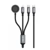 S-link Armor CLW-01 100W 1.2m Type-C to Type-C Lightning  Siyah Hızlı Şarj Kablosu