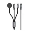 S-link Armor CLW-01 100W 1.2m Type-C to Type-C Lightning  Siyah Hızlı Şarj Kablosu