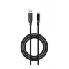 S-link Armor LED UC-066 66W 1m USB to Type-C PD Örgülü LED Başlıklı Siyah Hızlı Şarj Kablosu