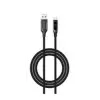 S-link Armor LED UC-066 66W 1m USB to Type-C PD Örgülü LED Başlıklı Siyah Hızlı Şarj Kablosu