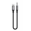 S-link Armor MC-01 1.2m Type-C to M AUX Örgülü Metal Başlıklı Siyah Ses Kablosu (KDO)