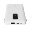 S-link IP-T100C 10000mAh Lightning+Micro+Type C Kablolu Powerbank Beyaz LCDli