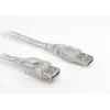 S-link SL-AF30 30cm Usb 2.0 AM To AF Şeffaf Uzatma Kablosu (KDO)