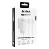 S-link SL-EC62TP Type-C 20W PD3.0 Quick Charge QC4.0 Kablo + Ev Şarj Adaptör (KDO)