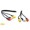 S-link SL-RCA10 3RCA To 3RCA 10m Gold Kablo (KDO)