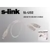 S-link SL-U32 Usb 2.0 Usb Erkek To 2x Usb Erkek 0.60cm Kablo (KDO)