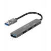 S-link SW-U333 3-USB 2.0, 1-USB 3.0 USB Metal USB Hub (KDO)