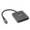 S-link SWV-USBC026 4K@30Hz Gri Metal Type-C to 2 port HDMI Adaptör