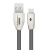 S53 Led Işıklı Micro Usb Kablo 1m 3a - Siyah