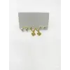   Zirkon Taşlı Pirinç Altılı  Kombin Küpe - Kp00580