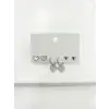 Sallantılı Kalp Detaylı Altılı Küpe - Kp00636