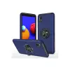 Samsung Galaxy A01 Core Kılıf Elit Yüzüklü Kapak - Lacivert
