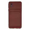 Samsung Galaxy A01 Core Kılıf Kelvin Kartvizitli Silikon - Bordo