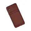 Samsung Galaxy A01 Core Kılıf Kelvin Kartvizitli Silikon - Bordo