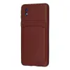 Samsung Galaxy A01 Core Kılıf Kelvin Kartvizitli Silikon - Bordo
