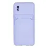 Samsung Galaxy A01 Core Kılıf Kelvin Kartvizitli Silikon - Lila