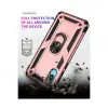Samsung Galaxy A02 Kılıf Sofya Yüzüklü Silikon Kapak - Rose