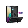 Samsung Galaxy A02 Kılıf Sofya Yüzüklü Silikon Kapak - Siyah
