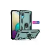 Samsung Galaxy A02 Kılıf Sofya Yüzüklü Silikon Kapak - Yeşil