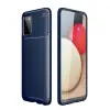 Samsung Galaxy A02s Kılıf Auto Focus Karbon Kapak - Lacivert
