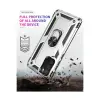 Samsung Galaxy A02s Kılıf Sofya Yüzüklü Silikon Kapak - Gümüş