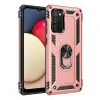 Samsung Galaxy A02s Kılıf Sofya Yüzüklü Silikon Kapak - Rose