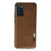 Samsung Galaxy A03s Kılıf Loop Deri Silikon - Kahverengi