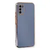 Samsung Galaxy A03s Kılıf Volet Silikon - Mavi