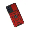 Samsung Galaxy A04s Kılıf Pars Lens Yüzüklü Silikon - Kırmızı