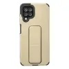 Samsung Galaxy A22 Kılıf Mega Standlı Silikon - Gold
