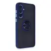 Samsung Galaxy A35 5g Kılıf Montreal Yüzüklü Silikon Kapak - Lacivert
