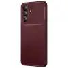 Samsung Galaxy A36 Kılıf Auto Focus Karbon Kapak - Bordo