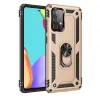 Samsung Galaxy A52 Kılıf Sofya Yüzüklü Silikon Kapak - Gold
