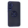 Samsung Galaxy A55 5g Kılıf Montreal Yüzüklü Silikon Kapak - Lacivert