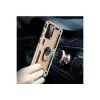 Samsung Galaxy A72 Kılıf Sofya Yüzüklü Silikon Kapak - Gold