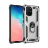 Samsung Galaxy A91 / S10 Lite Kılıf Sofya Yüzüklü Silikon Kapak - Gümüş