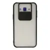 Samsung Galaxy J7 Kılıf Palm Buzlu Kamera Sürgülü Silikon - Siyah