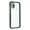 Samsung Galaxy M31 Kılıf Miami Şeffaf Silikon - Koyu Yeşil