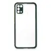 Samsung Galaxy M31 Kılıf Miami Şeffaf Silikon - Koyu Yeşil
