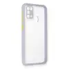 Samsung Galaxy M31 Kılıf Miami Şeffaf Silikon - Lila