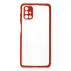 Samsung Galaxy M51 Kılıf Miami Şeffaf Silikon - Kırmızı